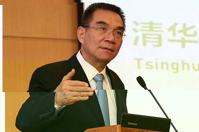圖為林毅夫做客清華五道口全球名師大講堂